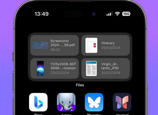 金阳苹果屏幕维修分享iPhone主屏幕快速访问最近的文件 