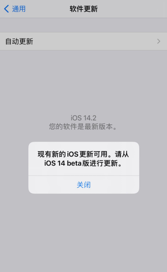 金阳苹果手机维修分享iOS 14.2 反复出现更新提示，需等待苹果修复 